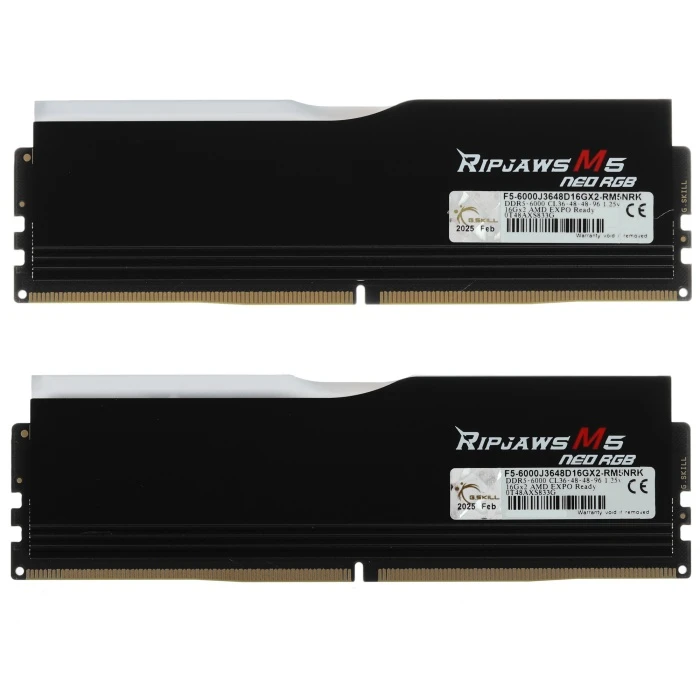 Оперативная память G.Skill RIPJAWS M5 NEO 32Gb 6000Mhz, KIT 2*16Gb, F5-6000J3648D16GX2-RM5NRK