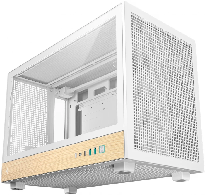 Корпус DEEPCOOL CH260 Wood белый, Mid-Tower