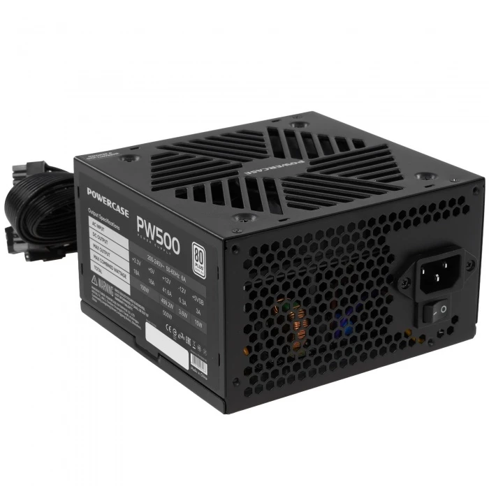 Блок питания PowerCase PW500 черный, PS-500W-DC