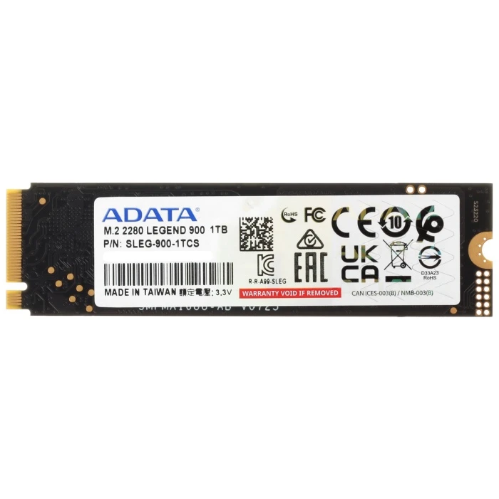 SSD накопитель ADATA LEGEND 900 1Tb M.2 NVMe, SLEG-900-1TCS