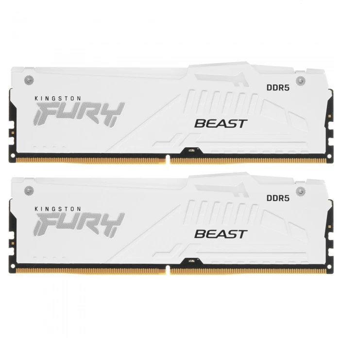 Оперативная память Kingston FURY Beast White RGB 64Gb 5200Mhz, KIT 2*32Gb, KF552C40BWAK2-64