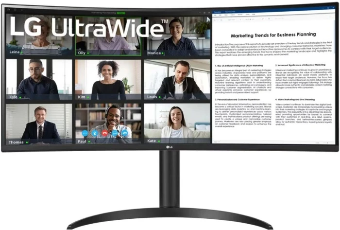 Монитор LG UltraWide 34WR55QK-B, 34", черный