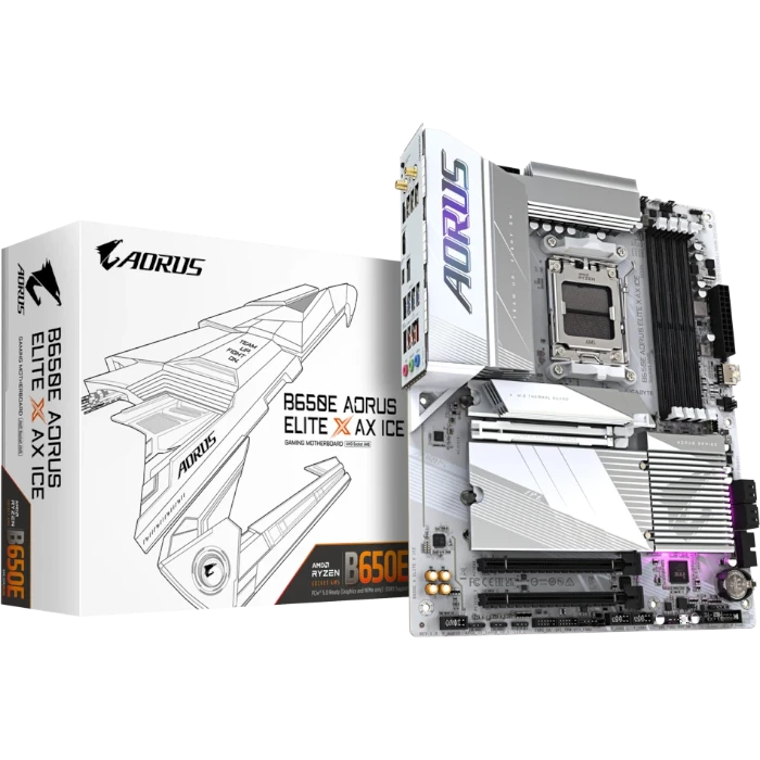 Мат. плата GIGABYTE B650E AORUS ELITE X AX ICE, AM5