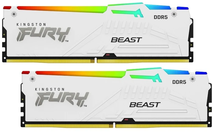 Оперативная память Kingston FURY Beast White RGB 32Gb 6000Mhz, KIT 2*16Gb, KF560C30BWEAK2-32