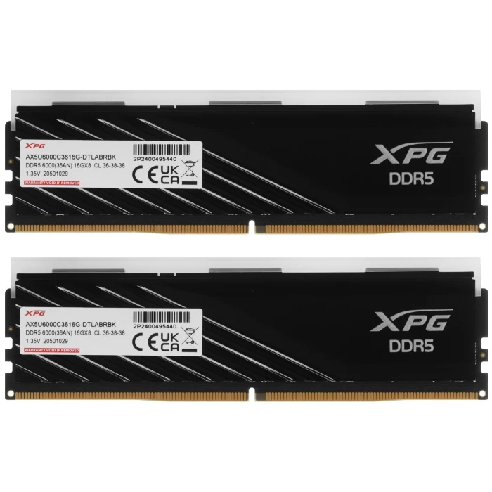 Оперативная память ADATA XPG Lancer Blade RGB 32Gb 6000Mhz, KIT 2*16Gb, AX5U6000C3616G-DTLABRBK