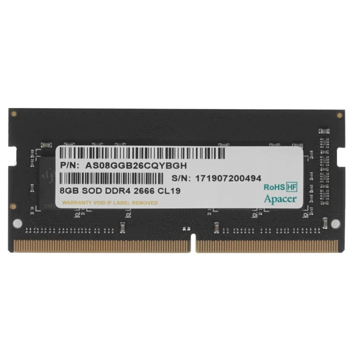 Оперативная память Apacer 8Gb 2666Mhz, ES.08G2V.GNH
