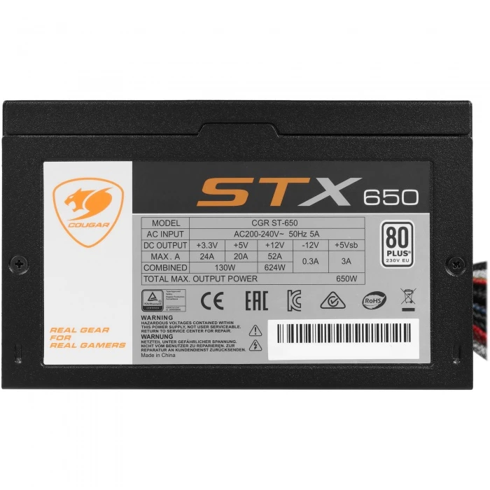 Блок питания Cougar STX650 черный, CGR ST-650