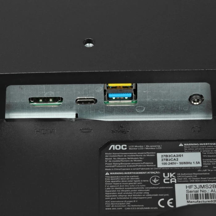 Монитор AOC 27B3CA2, 27", черный