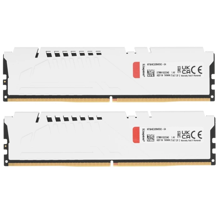 Оперативная память Kingston FURY Beast White 64Gb 6400Mhz, KIT 2*32Gb, KF564C32BWEK2-64