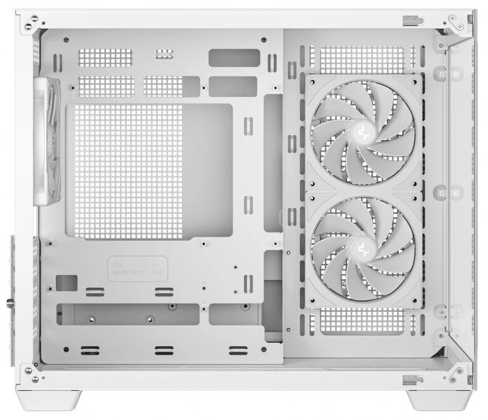 Корпус DEEPCOOL CG330 3F белый, Mini-Tower