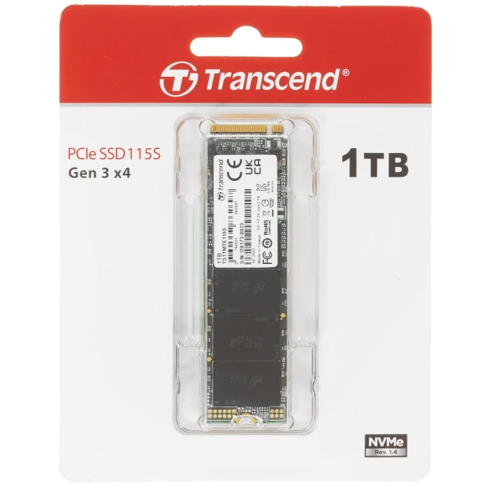 SSD накопитель Transcend MTE115S 1Tb M.2 NVMe, TS1TMTE115S