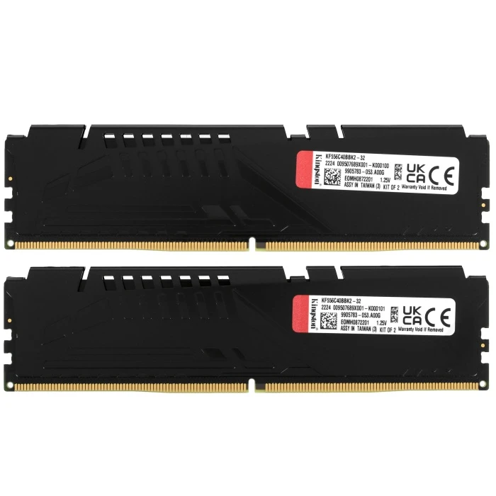 Оперативная память Kingston FURY Beast Black 32Gb 5600Mhz, KIT 2*16Gb, KF556C40BBK2-32