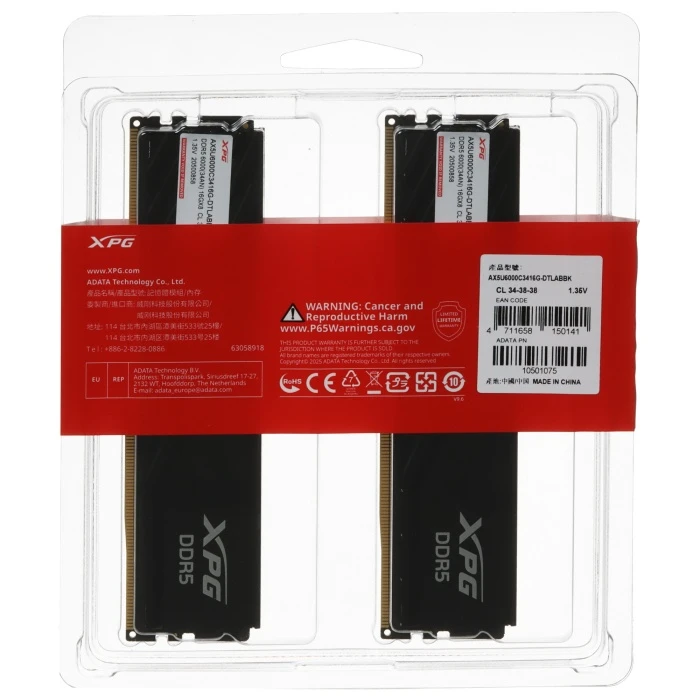 Оперативная память ADATA XPG Lancer Blade 32Gb 6000Mhz, KIT 2*16Gb, AX5U6000C3416G-DTLABBK