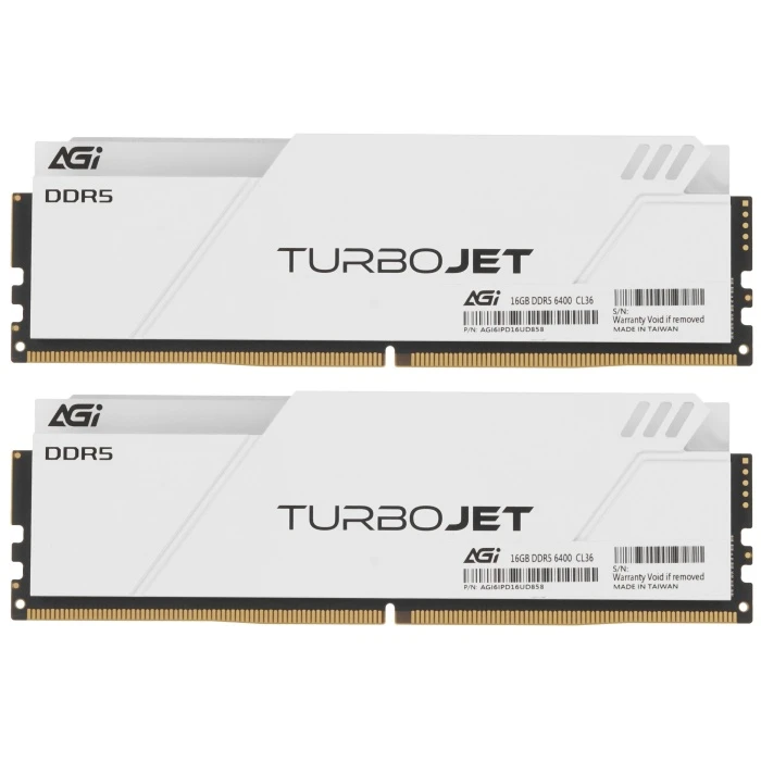 Оперативная память AGI TurboJet RGB 32Gb 6400Mhz, KIT 2*16Gb, AGI6IPD16UD858-DC