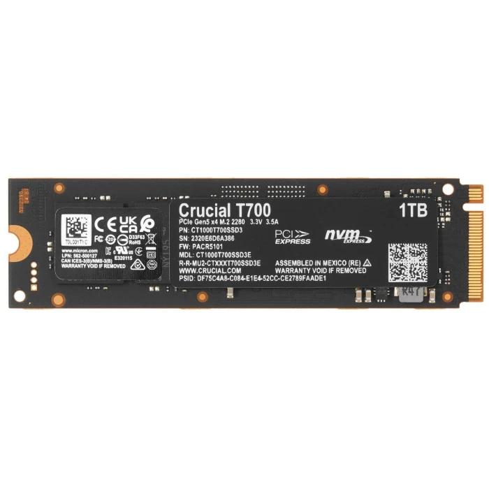 SSD накопитель Crucial T700 1Tb M.2 NVMe, CT1000T700SSD3