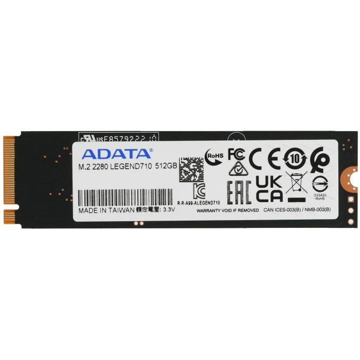 SSD накопитель ADATA LEGEND 710 512Gb M.2 NVMe, ALEG-710-512GCS