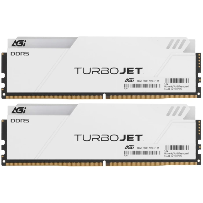 Оперативная память AGI TurboJet RGB 32Gb 7600Mhz, KIT 2*16Gb, AGI7CPD16UD858-DC