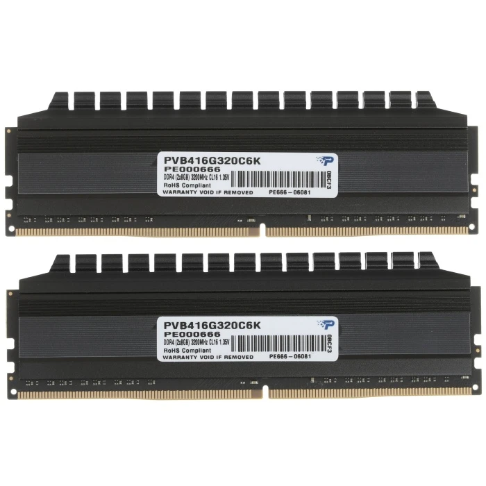 Оперативная память Patriot Viper 4 Blackout 16Gb 3200Mhz, KIT 2*8Gb, PVB416G320C6K