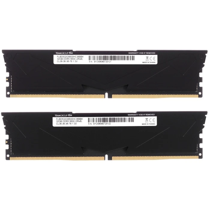 Оперативная память Team Group T-Force Vulcan 64Gb 5600Mhz, KIT 2*32Gb, FLBD564G5600HC36BDC01