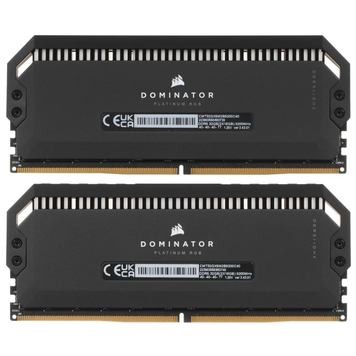 Оперативная память Corsair DOMINATOR Platinum RGB 32Gb 5200Mhz, KIT 2*16Gb, CMT32GX5M2B5200C40