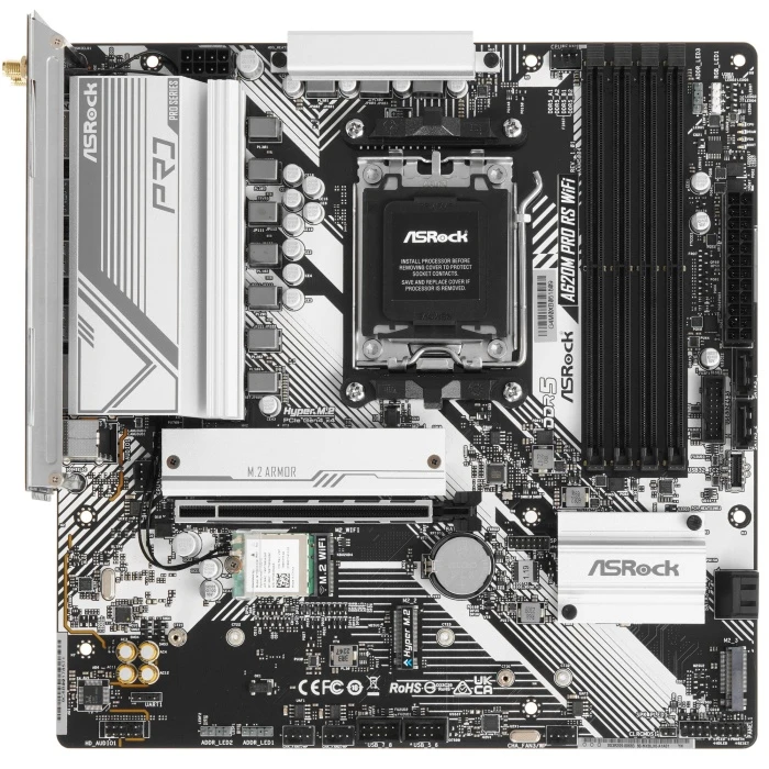 Мат. плата ASRock A620M Pro RS WiFi, AM5