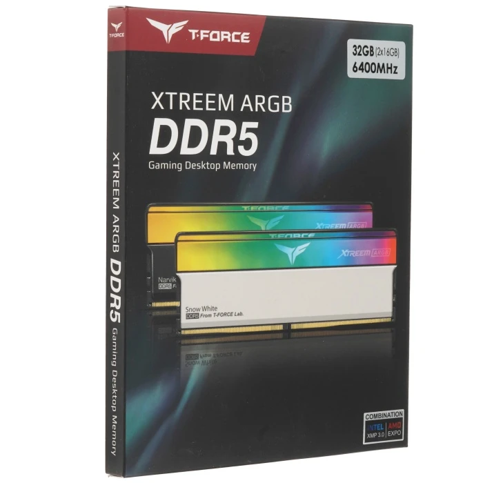 Оперативная память Team Group T-Force XTREEM ARGB 32Gb 6400Mhz, KIT 2*16Gb, FFAD532G6400HC32ADC01