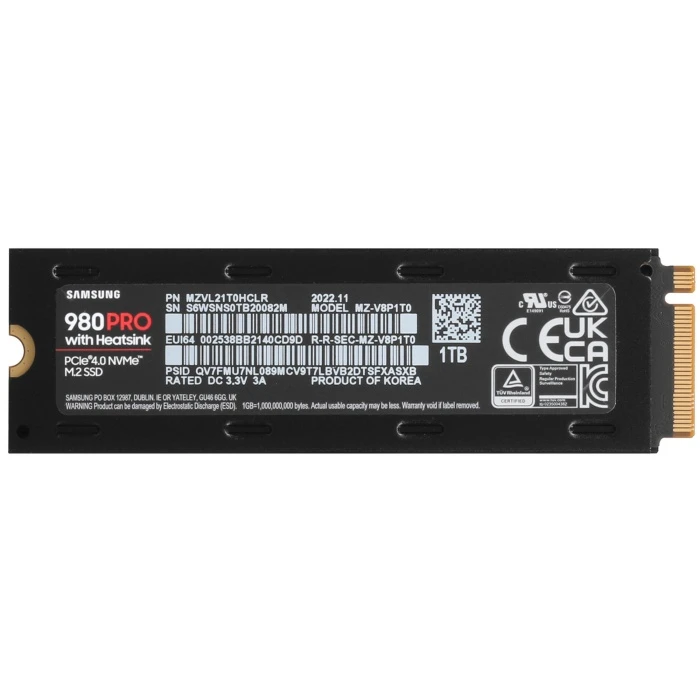 SSD накопитель Samsung 980 PRO 1Tb M.2 NVMe, MZ-V8P1T0CW