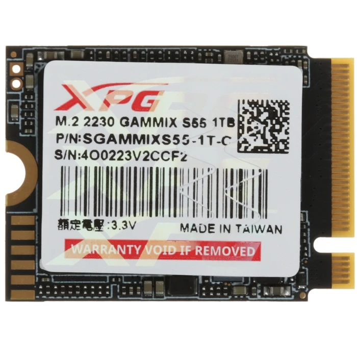 SSD накопитель ADATA XPG GAMMIX S55 1Tb M.2 NVMe, SGAMMIXS55-1T-C