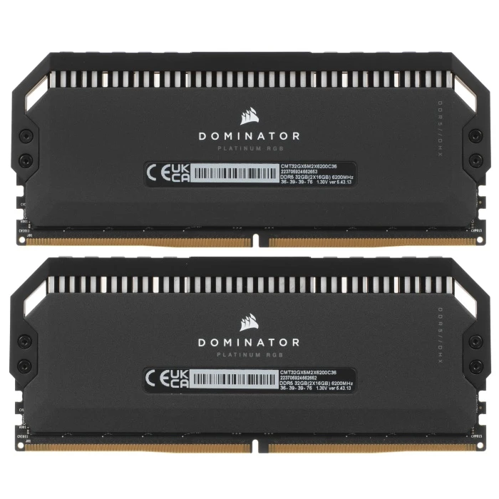 Оперативная память Corsair DOMINATOR Platinum RGB 32Gb 6200Mhz, KIT 2*16Gb, CMT32GX5M2X6200C36
