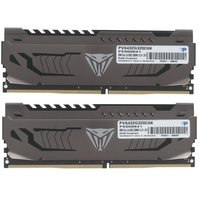 Оперативная память Patriot Viper Steel 32Gb 3200Mhz, KIT 2*16Gb, PVS432G320C6K
