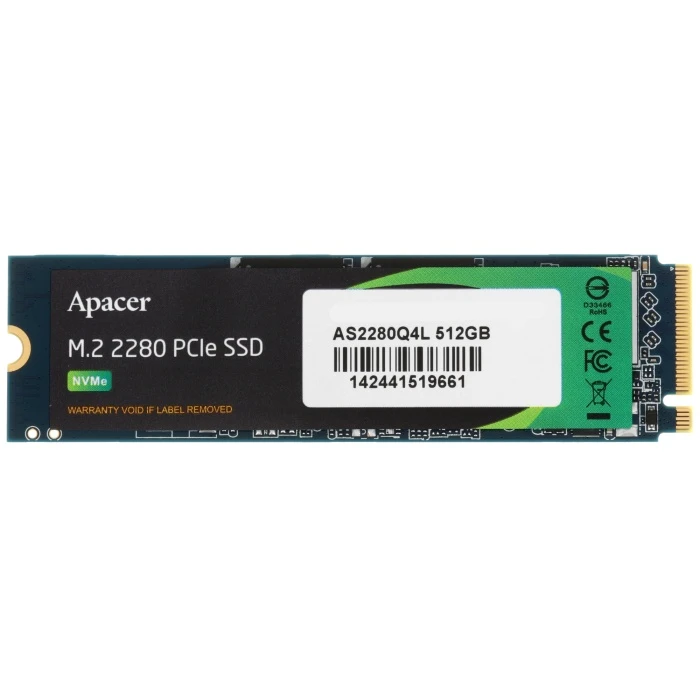 SSD накопитель Apacer AS2280Q4L 512Gb M.2 NVMe, AP512GAS2280Q4L-1