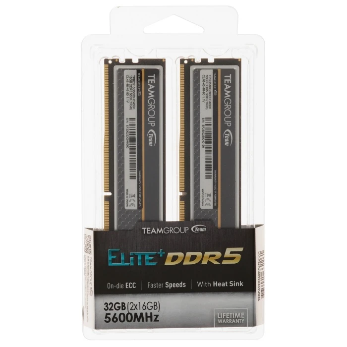 Оперативная память Team Group T-Force Elite Plus 32Gb 5600Mhz, KIT 2*16Gb, TPBD532G5600HC46DC01