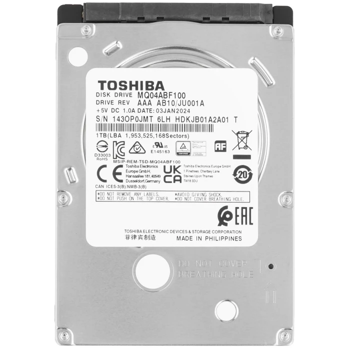 HDD диск Toshiba MQ04 Series 1Tb 2.5", MQ04ABF100