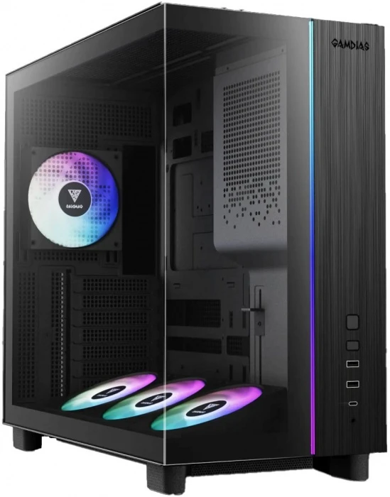 Корпус GAMDIAS ATLAS M4 черный, Mid-Tower