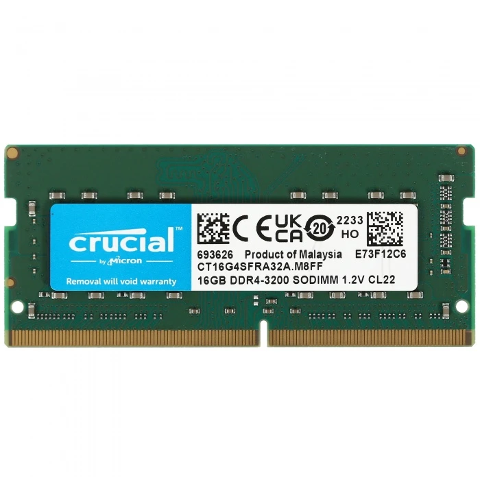 Оперативная память Crucial 16Gb 3200Mhz, CT16G4SFRA32A