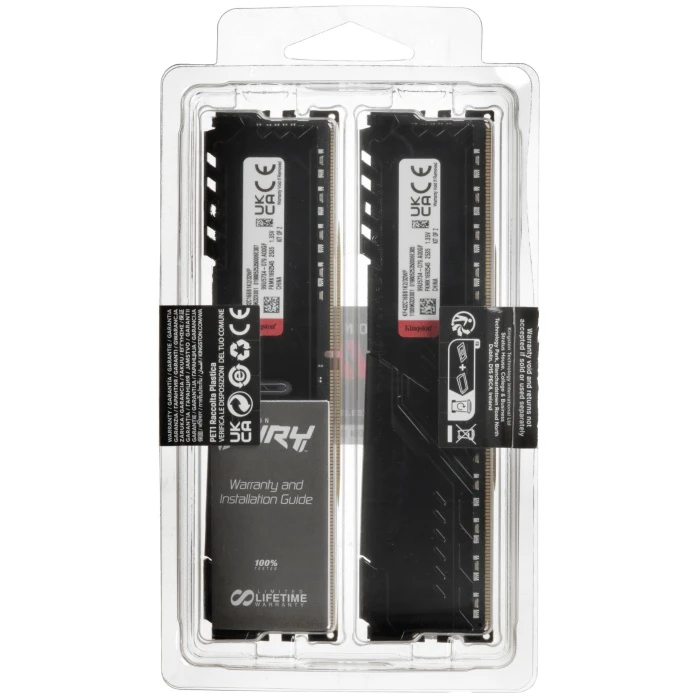 Оперативная память Kingston FURY Beast Black 32Gb 3200Mhz, KIT 2*16Gb, KF432C16BB1K2/32WP