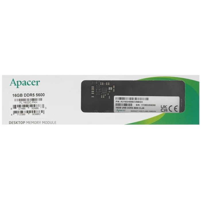 Оперативная память Apacer 16Gb 5600Mhz, FL.16G2C.PKH