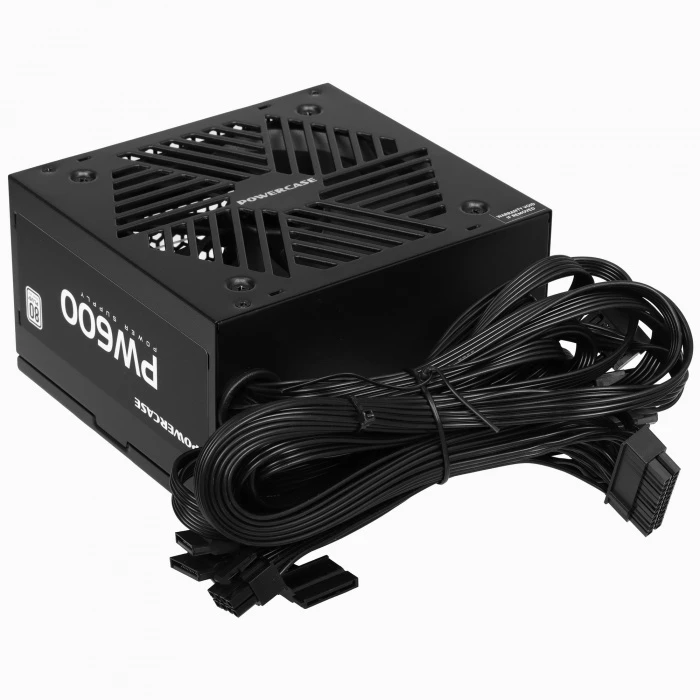Блок питания PowerCase PW600 черный, PS-600W-DC