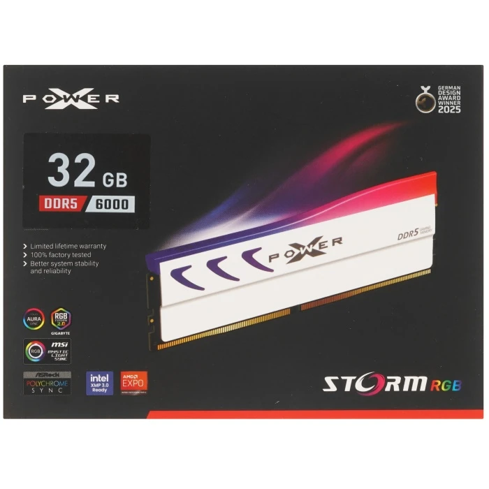 Оперативная память Silicon Power XPOWER Storm RGB 32Gb 6000Mhz, SP032GXLWU60AFSL