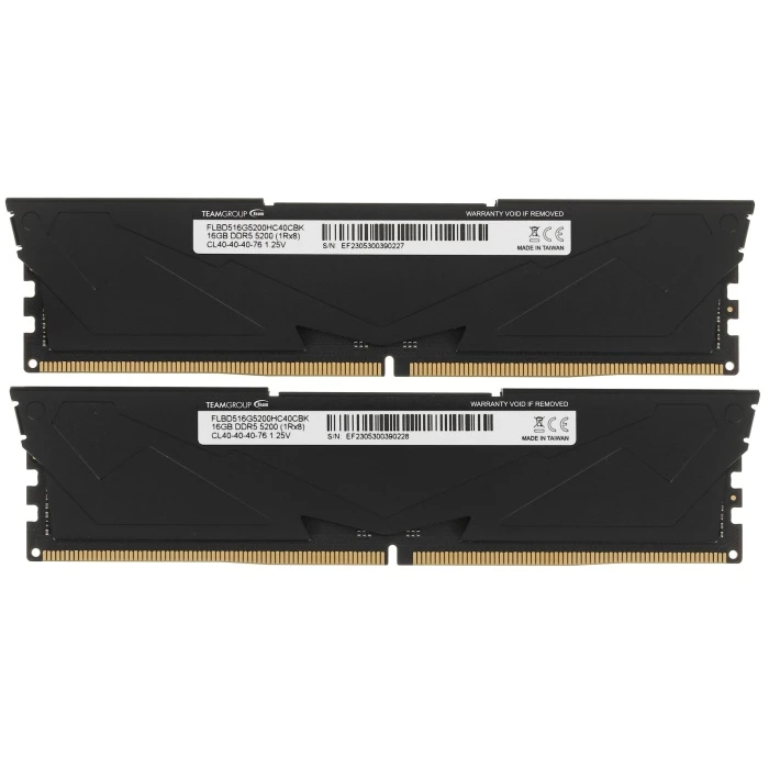 Оперативная память Team Group T-Force Vulcan 32Gb 5200Mhz, KIT 2*16Gb, FLBD532G5200HC40CDC01