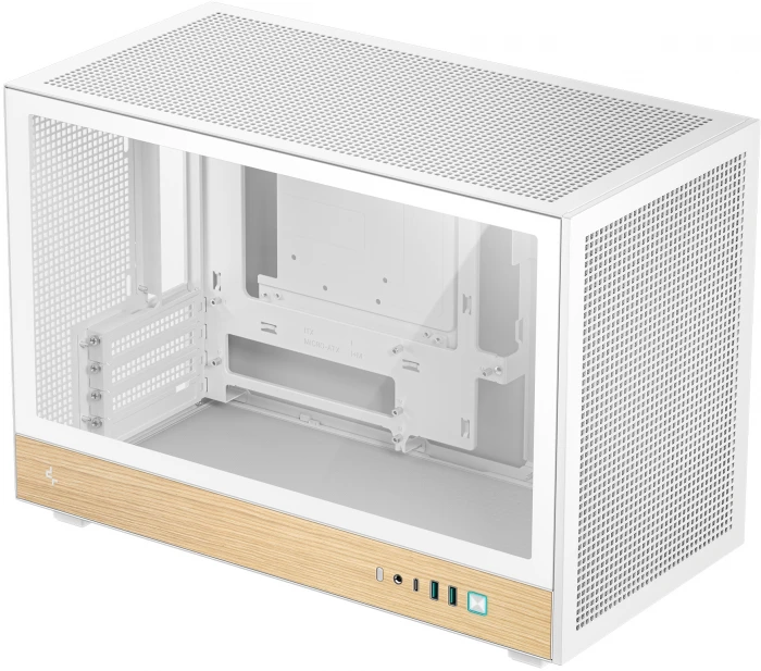 Корпус DEEPCOOL CH260 Wood белый, Mid-Tower
