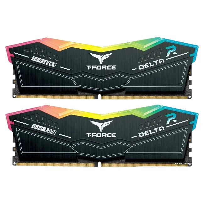 Оперативная память Team Group 64Gb 6000MHz T-FORCE DELTA RGB, KIT 2*32Gb FF3D564G6000HC38JDC01