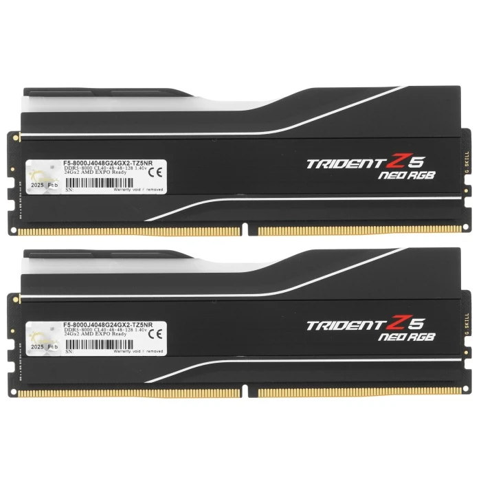Оперативная память G.Skill Trident Z5 Neo RGB 48Gb 8000Mhz, KIT 2*24Gb, F5-8000J4048G24GX2-TZ5NR