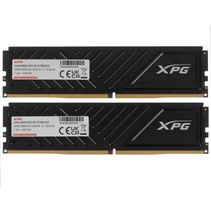 Оперативная память ADATA XPG GAMMIX D35 32Gb 3600Mhz, KIT 2*16Gb, AX4U360016G18I-DTBKD35