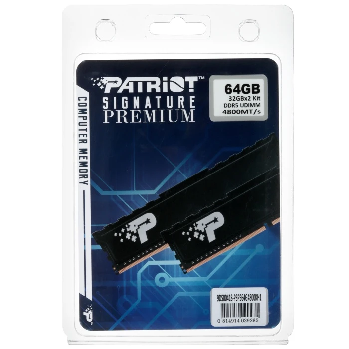 Оперативная память Patriot Signature Premium 64Gb 4800Mhz, KIT 2*32Gb, PSP564G4800KH1