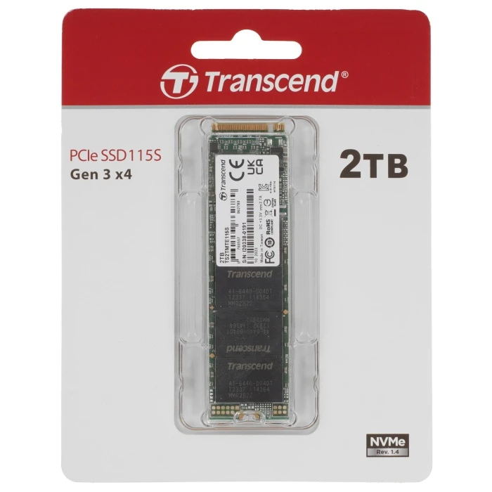 SSD накопитель Transcend MTE115S 2Tb M.2 NVMe, TS2TMTE115S