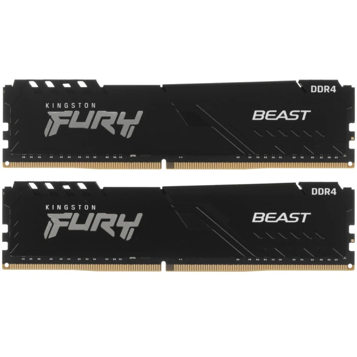 Оперативная память Kingston FURY Beast Black 16Gb 3200Mhz, KIT 2*8Gb, KF432C16BBK2/16WP