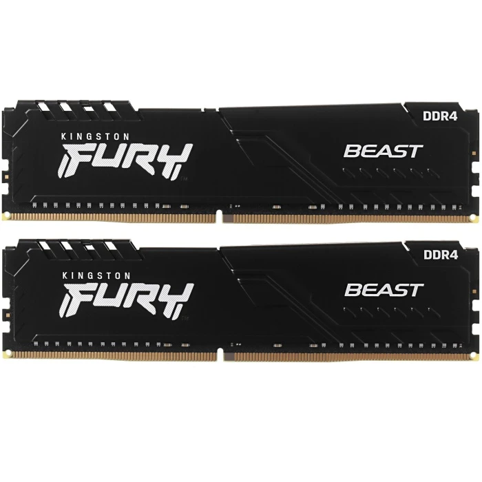 Оперативная память Kingston FURY Beast Black 64Gb 3200Mhz, KIT 2*32Gb, KF432C16BBK2/64