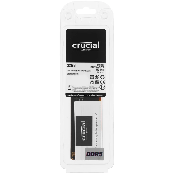 Оперативная память Crucial 32Gb 5200Mhz, CT32G52C42U5