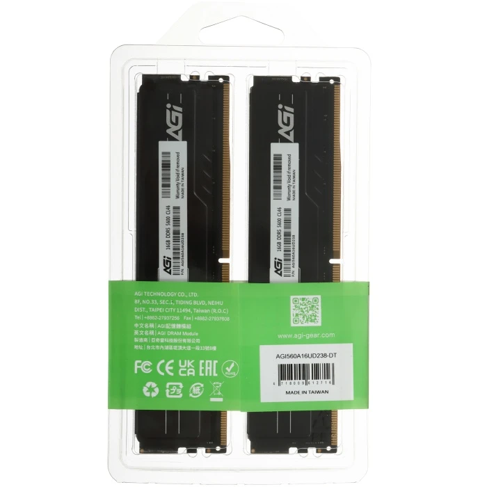 Оперативная память AGI UD238 32Gb 5600Mhz, KIT 2*16Gb, AGI560A16UD238-DT